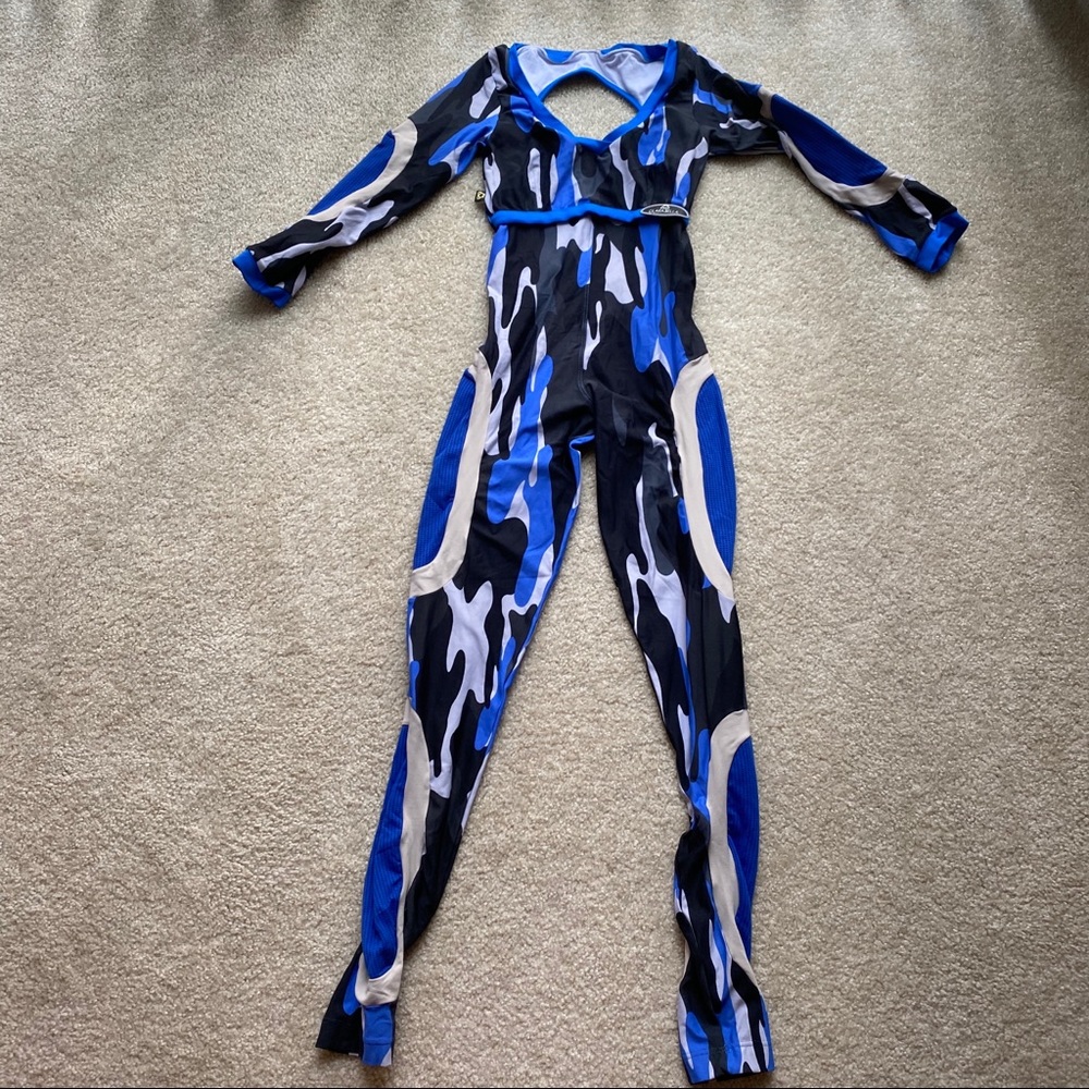 Blue and black Jumpsuit/unitard/catsuit